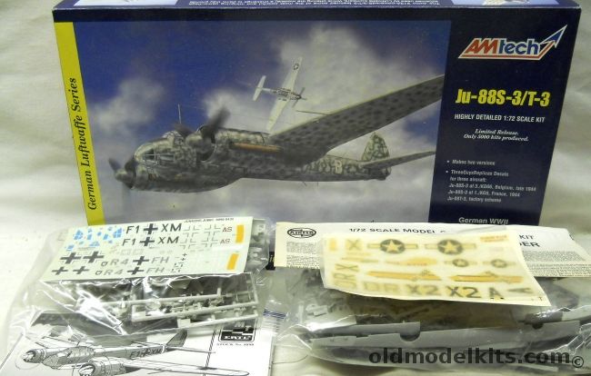 Amtech 1/72 Junkers Ju-88S-3/T-3 / AMT #8898 Ju-88 C-4/C-6 / Airfix #04015  B-26 Marauder, 729203 plastic model kit