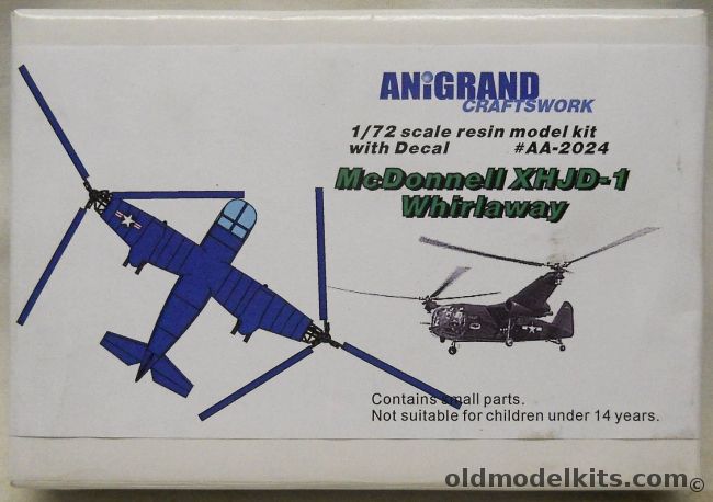 Anigrand 1/72 McDonnell XHJD-1 Whirlaway, AA-2024 plastic model kit