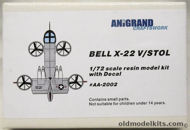 Anigrand 1/72 Bell X-22 V/STOL, AA2002 plastic model kit