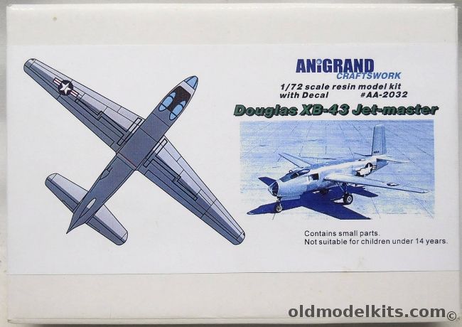 Anigrand 1/72 Douglas XB-43 Jet-Master -First USA Jet Bomber, AA2032 plastic model kit