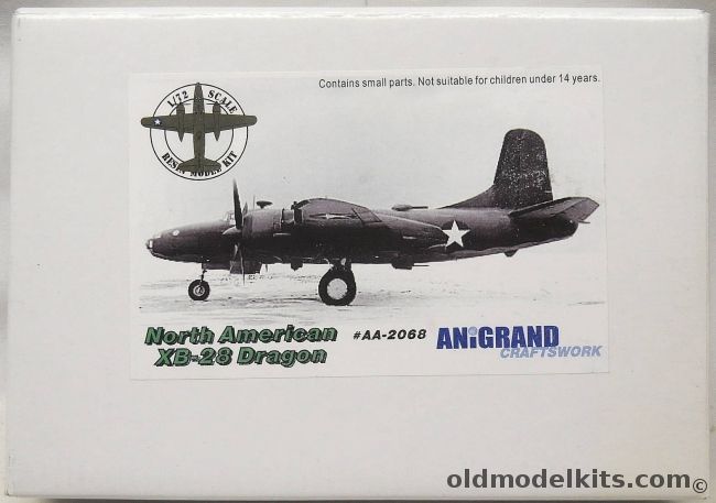 Anigrand 1/72 North American XB-28 Dragon, AA2068 plastic model kit