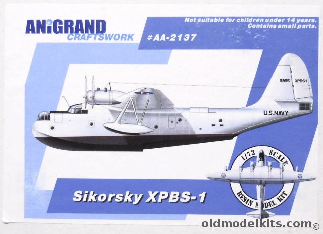 Anigrand 1/72 Sikorsky XPBS-1, AA2137 plastic model kit
