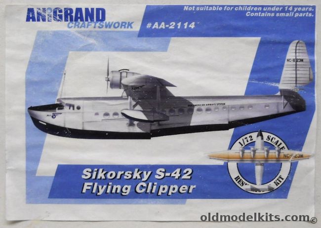 Anigrand 1/72 Sikorsky S-42 Flying Clipper - Pan Am, AA2214