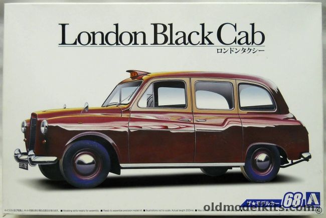 Aoshima 1/24 London Black Cab - London Taxi / London Cab, 68 plastic model kit