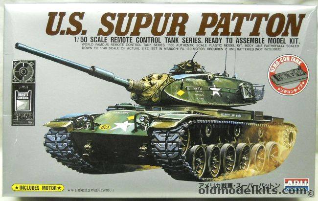 Arii 1/50 US Super Patton Tank - Motorized / Remote Control;, AR891 plastic model kit