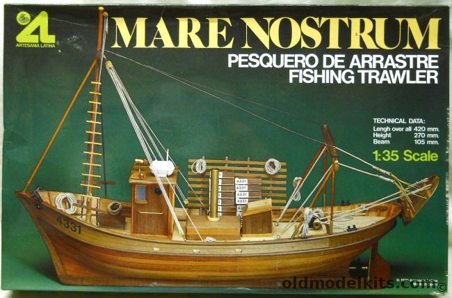 Artesania Latina 1/35 Mare Nostrum Fishing Trawler, 300