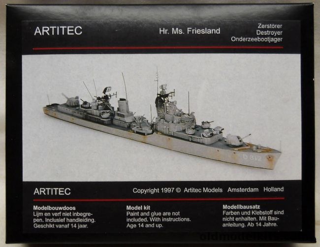 Artitec 1/350 Hr. Ms. Friesland Destroyer D812 - Royal Netherlands Navy, 55-106 plastic model kit