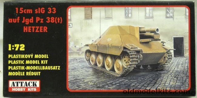 Attack Hobby Kits 1/72 Hetzer 15cm sIG 33 auf Jgd Pz 38(t), 72810