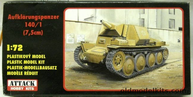 Attack Hobby Kits 1/72 TWO Aufklarungspanzer 140/1 7.5cm, 72815 plastic model kit