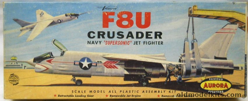 Aurora 1/50 F8U Crusader - (F-8), 119-98 plastic model kit