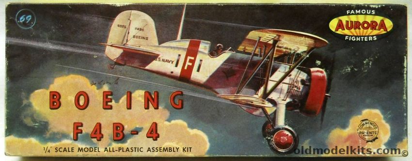 Aurora 1/48 Boeing F4B-4 - (F4B4), 122-69 plastic model kit