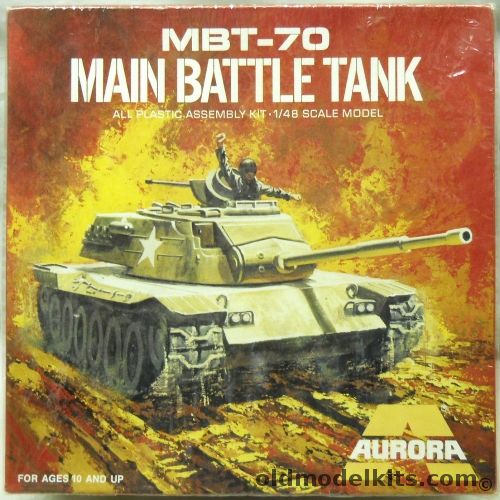 Aurora 1/48 MBT-70 Main Battle Tank - US or West German Markings, 318-150 plastic model kit