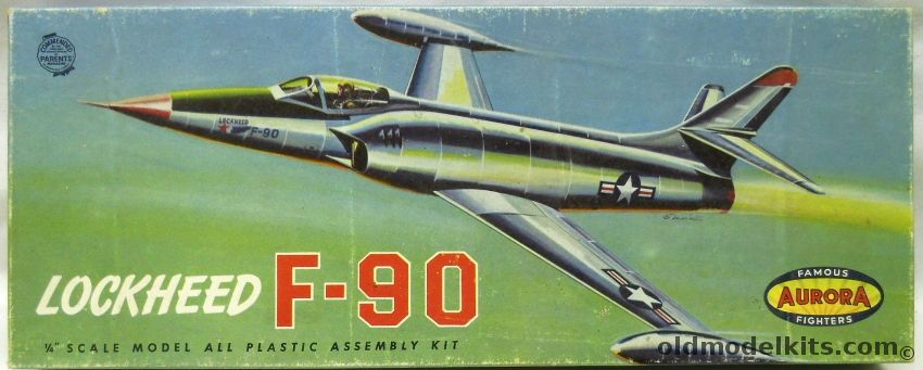 Aurora 1/48 Lockheed F-90 Fighter, 33-98 plastic model kit