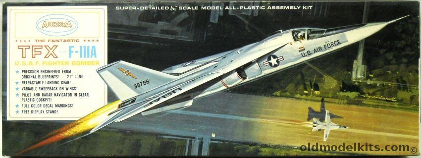 Aurora 1/48 General Dynamics TFX F-111A - USAF, 368-249 plastic model kit