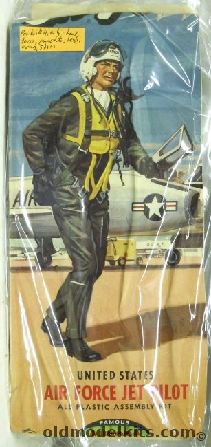 Aurora 1/8 Steve Canyon United States Air Force Jet Pilot - Bagged, 409-98 plastic model kit