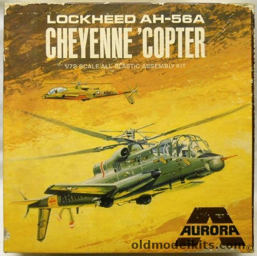 Aurora 1/72 AH-56A Cheyenne Helicopter, 502-130 plastic model kit