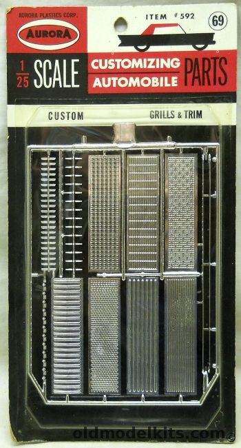Aurora 1/25 Custom Grills & Trim - Customizing Automobile Parts, 592 plastic model kit