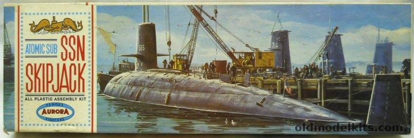 Aurora 1/228 SSN Skipjack Atomic Sub, 711-98 plastic model kit