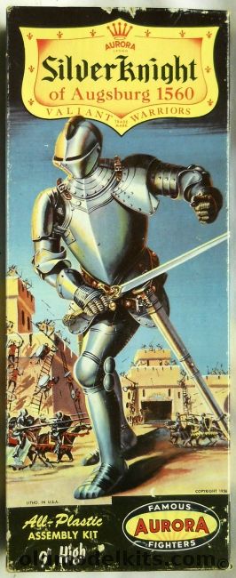 Aurora 1/8 Silver Knight of Augsburg 1560 Valiant Warriors - Crown Issue, K1-98 plastic model kit