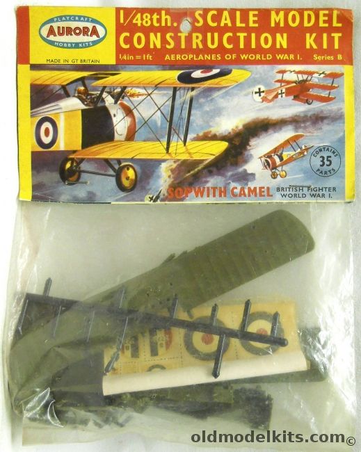 Aurora 1/48 Sopwith Camel Playcraft Issue - Bagged - (DVII) plastic model kit