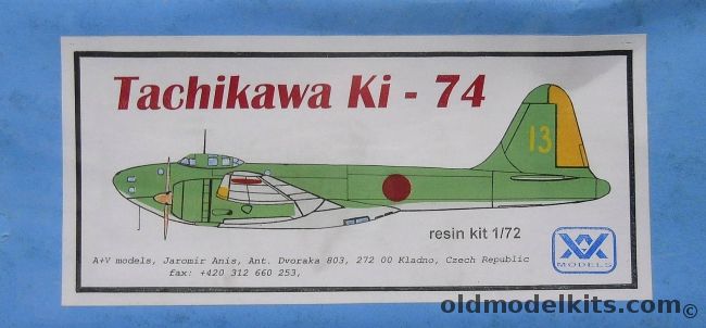 AV Models 1/72 Tachikawa Ki-74 - Pat Or Patsy, AV84 plastic model kit