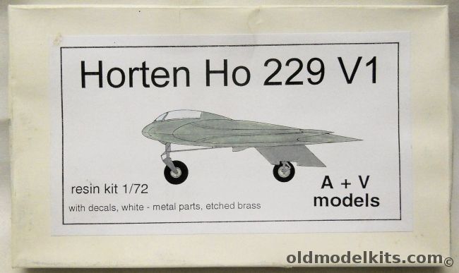 AV Models 1/72 Horten Ho-229 V1 - (Ho299V1) plastic model kit