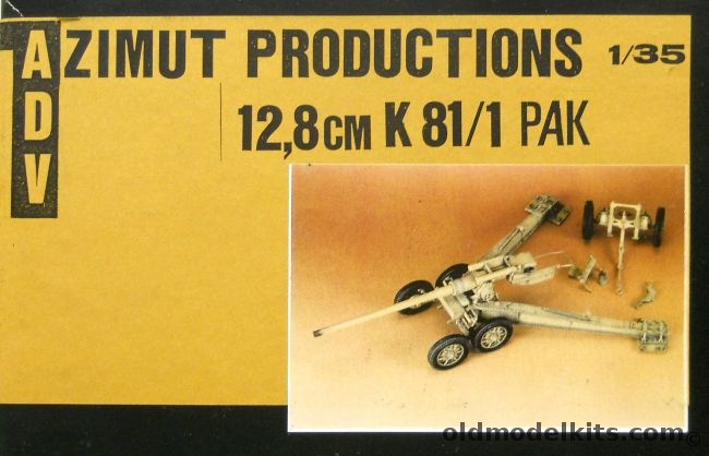 Azimut Productions 1/35 12.8cm K81/1 PAK - Anti-Tank Gun, 35074 plastic model kit