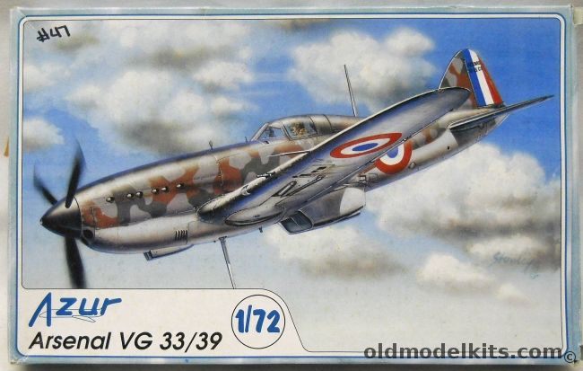 Azur 1/72 Arsenal VG 33/39 - French and Luftwaffe, 006 plastic model kit