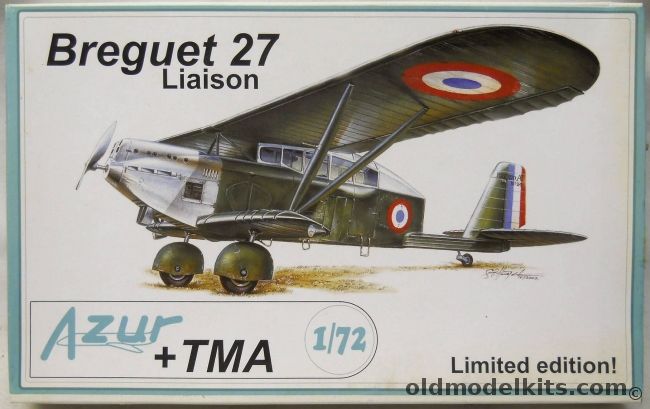 Azur 1/72 Breguet 27 Liaison - French Air Force GAO 518 Or Orly Airfield June 1940 / Chinese Air Force Export Version 1937 - BAGGED, A027 plastic model kit