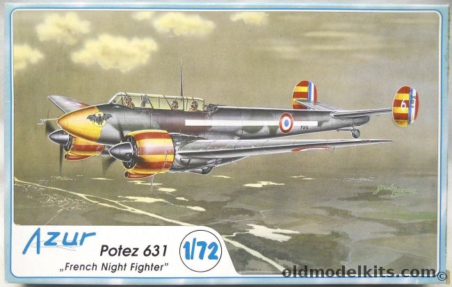 Azur 1/72 Potez 631 French Night Fighter, A037 plastic model kit