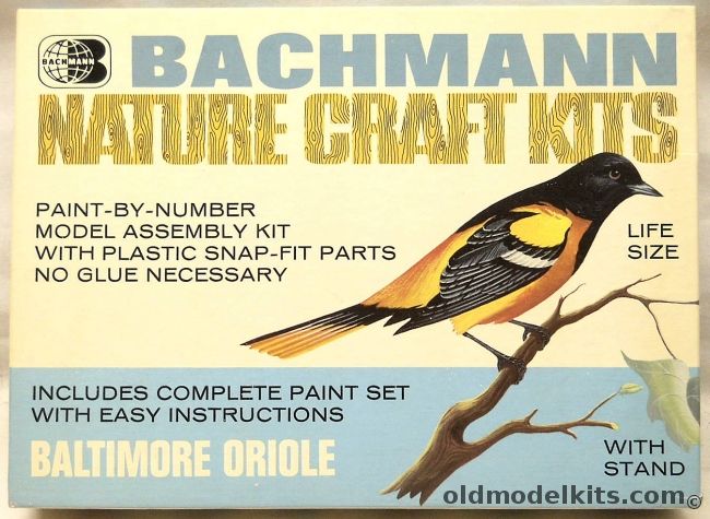 Bachmann 1/1 Baltimore Oriole With Stand - Nature Craft Kit - Formerly Birds of the World, 6508-150 plastic model kit