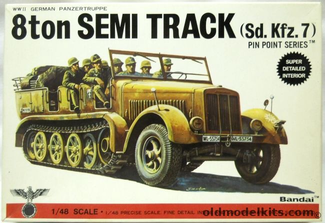 Bandai 1/48 8 Ton Semi-Truck Sd.Kfz.7, 8235 plastic model kit