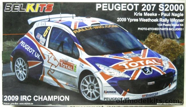 Belkits 1/24 Peugeot 207 S2000 - Kris Meeke Paul Meagle 2009 Ypres Westhoek Rally Winner, BEL-001 plastic model kit