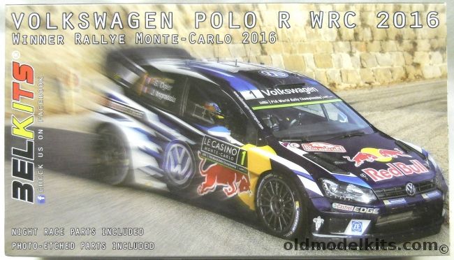 Belkits 1/24 Volkswagen Polo R WRC 2016 - Winner Rallye Monte-Carlo 2016, BEL-011 plastic model kit