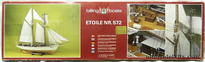 Billing Boats Etoile With Fittings  -  29.9 Inch Long (78 cm) Plank On Frame Hull Wooden Ship Kit, 572 plastic model kit