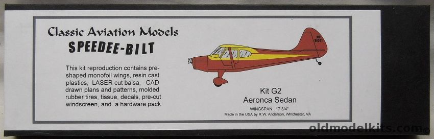 Classic Aviation Models Ercoupe Speedee-Bilt Flying Aircraft - (ex Monogram), G2 plastic model kit