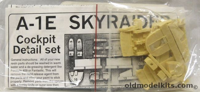 Cobra Company 1/72 A-1E Skyraider Cockpit Detail Set / TWO True Details A-1 Skyraider Wheel Sets / TWO Squadron A-1E Skyraider Crystal Clear Canopies - Bagged plastic model kit