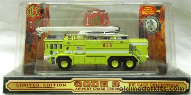 Code 3 1/64 OshkoshT-3000 ARFF Airport Crash Truck - Diecast Model, 12150 plastic model kit