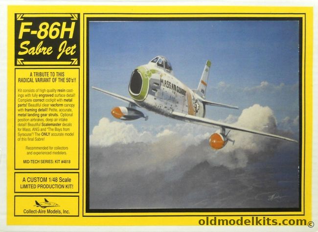 Collect-Aire 1/48 F-86H Sabre Jet, 4818 plastic model kit