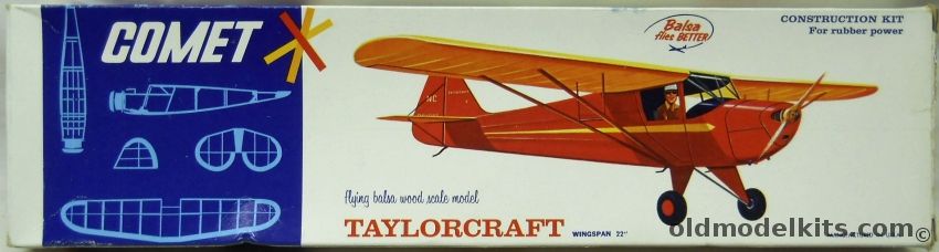 Comet Taylorcraft - 22 inch Wingspan Balsawood Flying Model, 3203