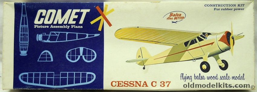 Comet Cessna C-37 Airmaster - 20 Inch Wingspan Balsawood Flying Model ...