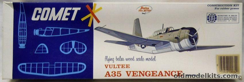 Comet Vultee A-35 Vengeance - 20 Inch Wingspan Flying Balsa Model ...