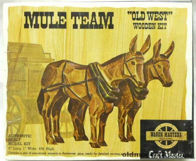 Craft Master Mule Team Old West Kit - For Wagons of the Old West Series, 951-350 plastic model kit