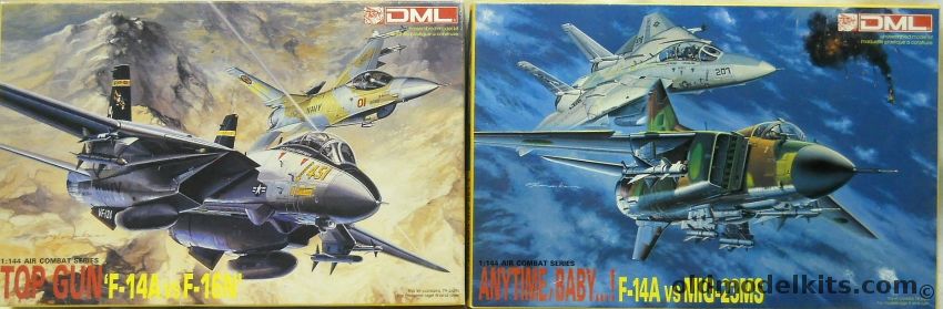 DML 1/144 F-14A vs F-16N Top Gun / 40 Anytime Baby F-14A vs Mig-23 MS, 4007 plastic model kit