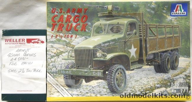 Italeri 1/35 GMC CCKW-255 6x6  2 1/2 Ton Cargo Truck With Azimut 40mm Bofors AA Gun Conversion For This Kit - US Army or French Army, 271 plastic model kit