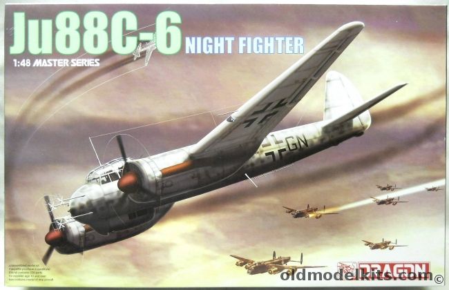 Dragon 1/48 Junkers Ju-88 C-6 Night Fighter - Master Series - (Ju88C6), 5540 plastic model kit