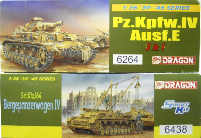 Dragon 1/35 Pz.Kpfw.IV Ausf E 3 In 1 Issue / Sd.Kfz.164 Bergepanzerwagen IV Smart Kit, 6264 plastic model kit