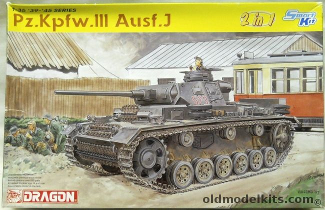 Dragon 1/35 Pz.Kpfw.III Ausf.J - 2 In 1 Smart Kit, 6394 plastic model kit