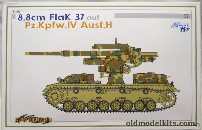 Dragon 1/35 8.8cm Flak 37 auf Pz.Kpfw.IV Ausf H - Smart Kit, 6667 plastic model kit