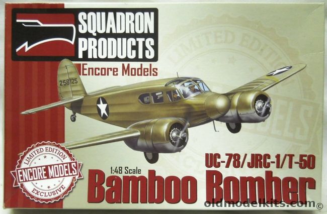 Encore 1/48 UC-78 / JRC-1 / T-50 Cessna Bamboo Bomber - Sky Kings T-50 Songbird In 1951 / USAAF UC-78 1943 / US Navy JRC-1 In 1943, 48008 plastic model kit